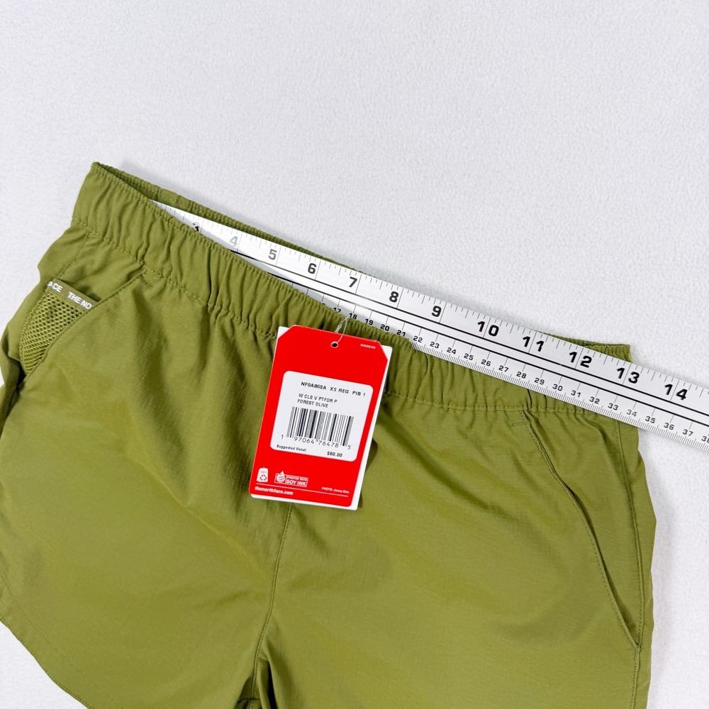 The North Face Class V Pathfinder Shorts XS Women Forest Olive Outdoor Trail NEW - Picture 7 of 9